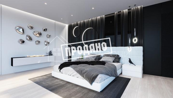 Панорамный коттедж в современном стиле №43