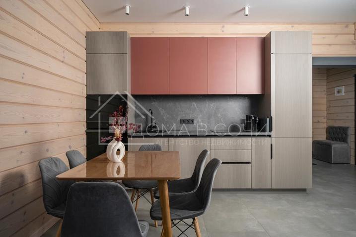 Дуплекс из клеёного бруса с панорамным видом на горы №3